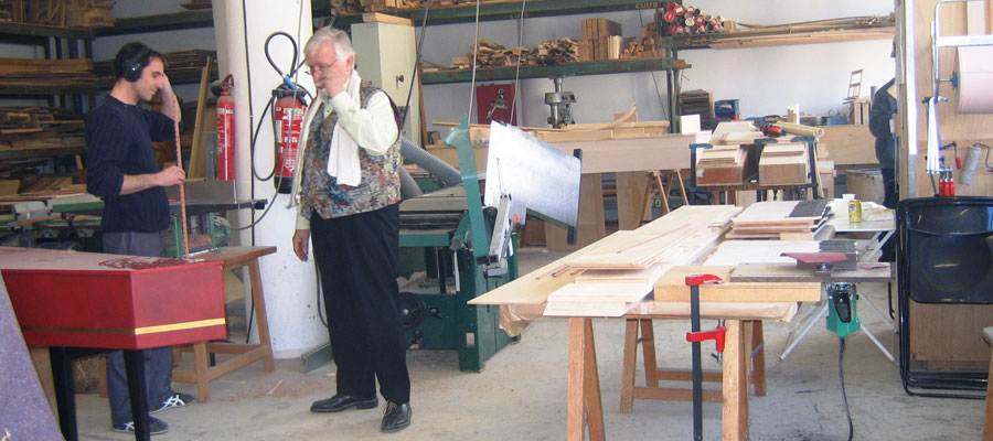 Reinhard von Nagel à son atelier atelier d\'artiste