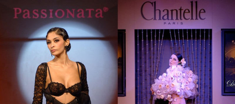création pour défilés Chantelle et Passionata tissu creation couture