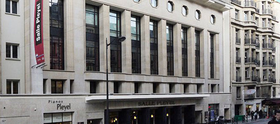 exterieur de la salle pleyel,entrée du bâtiment